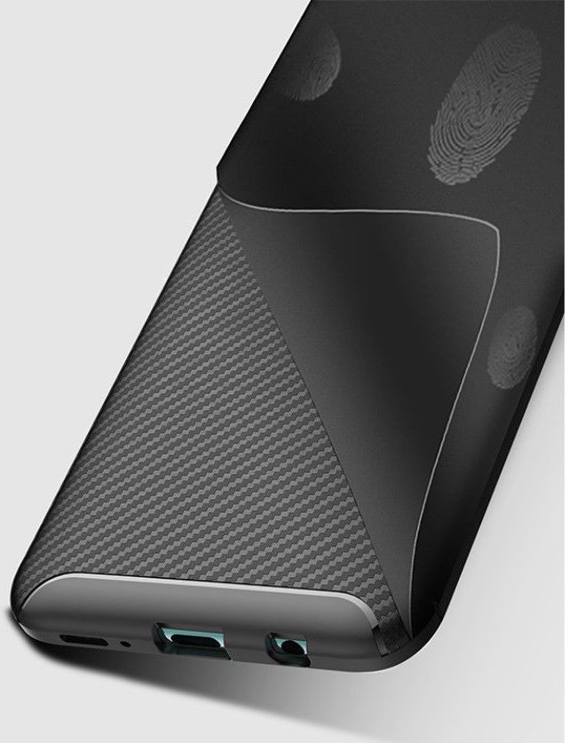 Samsung Galaxy A70 Siliconen Carbon Hoesje Zwart afbeelding 20
