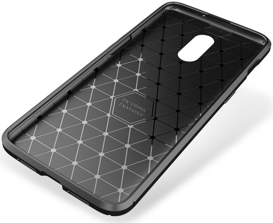 OnePlus 7 Siliconen Carbon Hoesje Zwart afbeelding 11