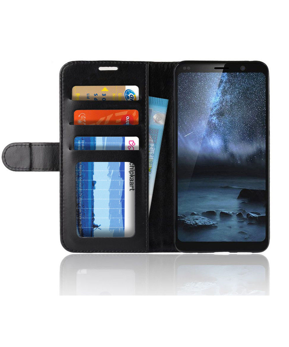 Nokia 9 PureView Portemonnee Hoesje Zwart afbeelding 1