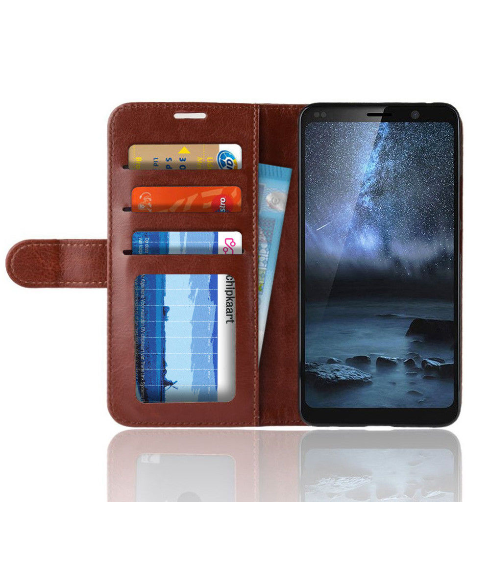 Nokia 9 PureView Portemonnee Hoesje Bruin afbeelding 1