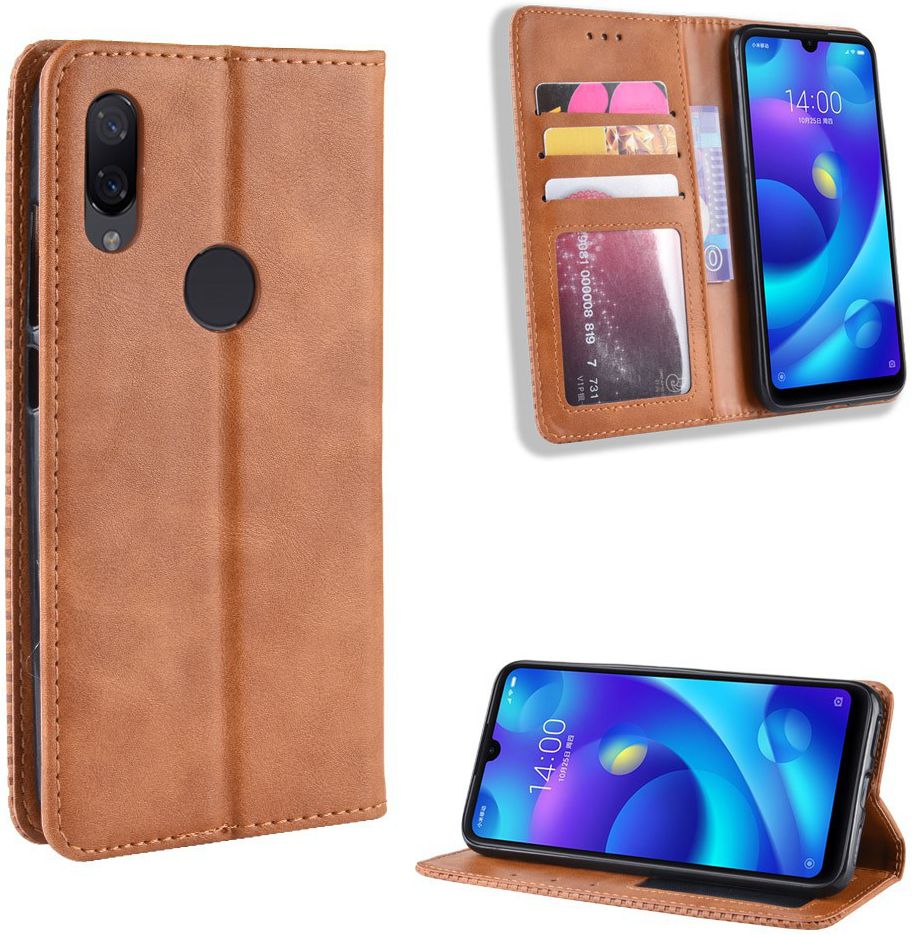 Xiaomi Redmi Note 7 Vintage Portemonnee Hoesje Bruin afbeelding 5