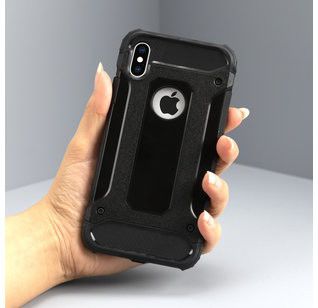 Huawei P30 Lite Hoesje Shock Proof Hybride Backcover Zwart afbeelding 2