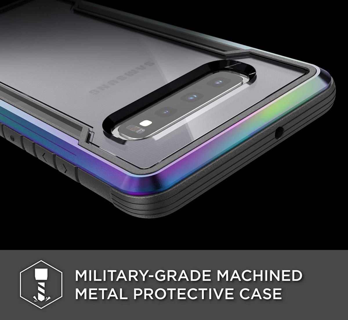 Raptic Shield Samsung Galaxy S10 Plus Case Militair Getest Iridescent afbeelding 7