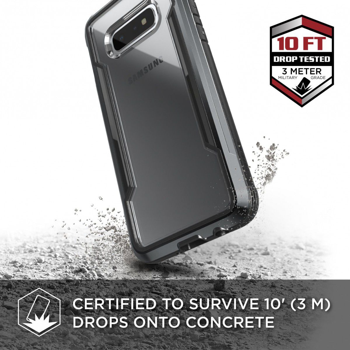 Raptic Shield Samsung Galaxy S10E Hoesje Militair Getest 3M Zwart afbeelding 4