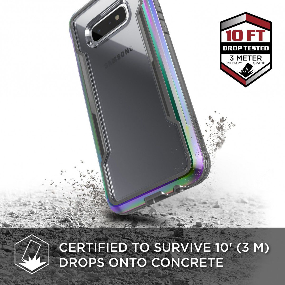 Raptic Shield Samsung Galaxy S10E Hoesje Militair Getest 3M Iridescent afbeelding 4
