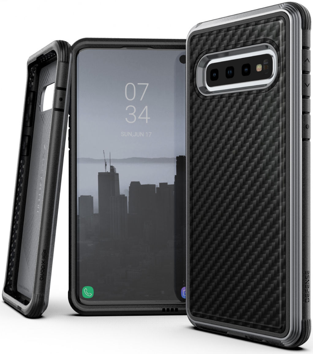 Raptic Lux Samsung Galaxy S10 hoesje carbon fiber zwart afbeelding 1