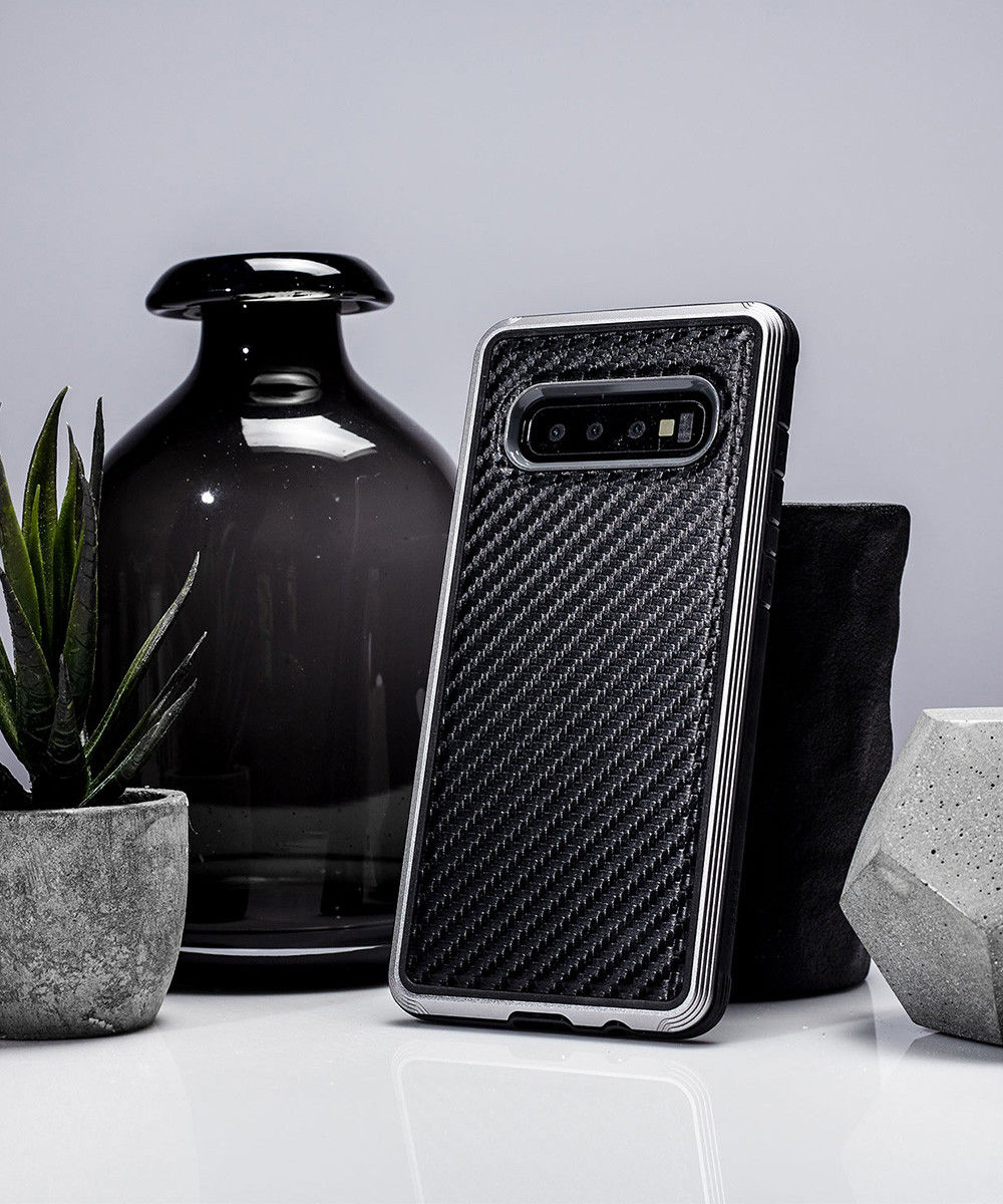 Raptic Lux Samsung Galaxy S10 hoesje carbon fiber zwart afbeelding 7