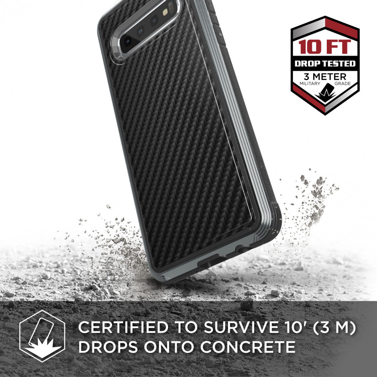 Raptic Lux Samsung Galaxy S10 hoesje carbon fiber zwart afbeelding 9