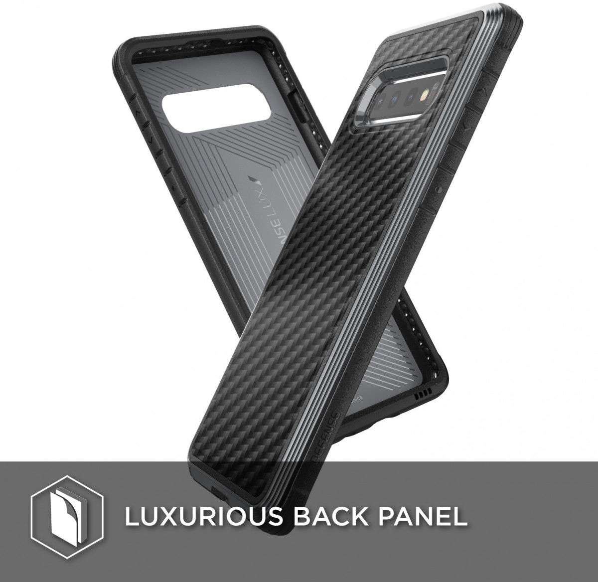 Raptic Lux Samsung Galaxy S10 hoesje carbon fiber zwart afbeelding 10