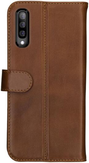 Rosso Deluxe Samsung Galaxy A50 Hoesje Echt Leer Book Case Bruin afbeelding 11