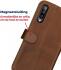 Rosso Deluxe Samsung Galaxy A50 Hoesje Echt Leer Book Case Bruin afbeelding 6