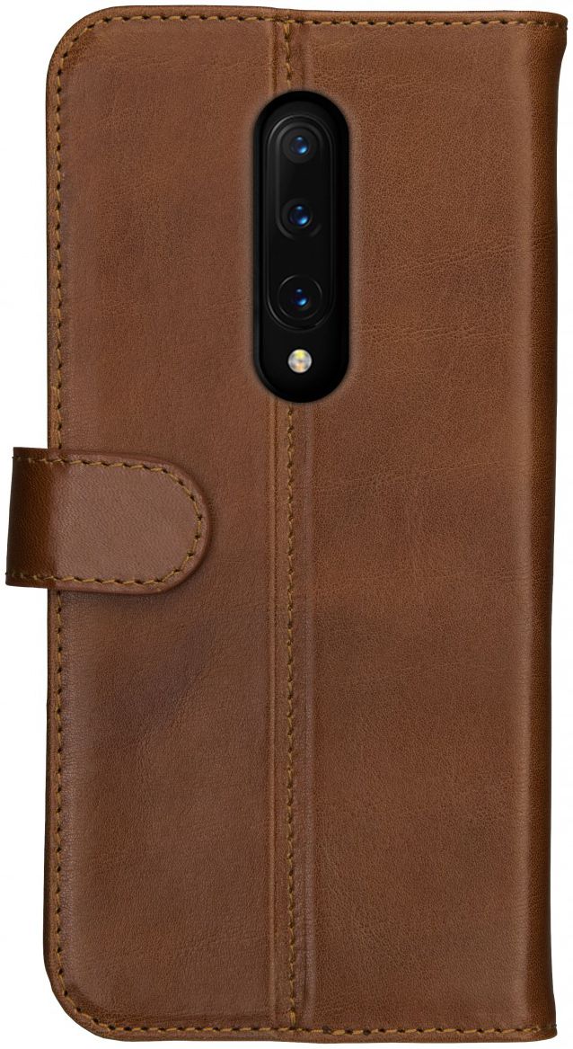 Rosso Deluxe OnePlus 7 Pro Hoesje Echt Leer Book Case Bruin afbeelding 8