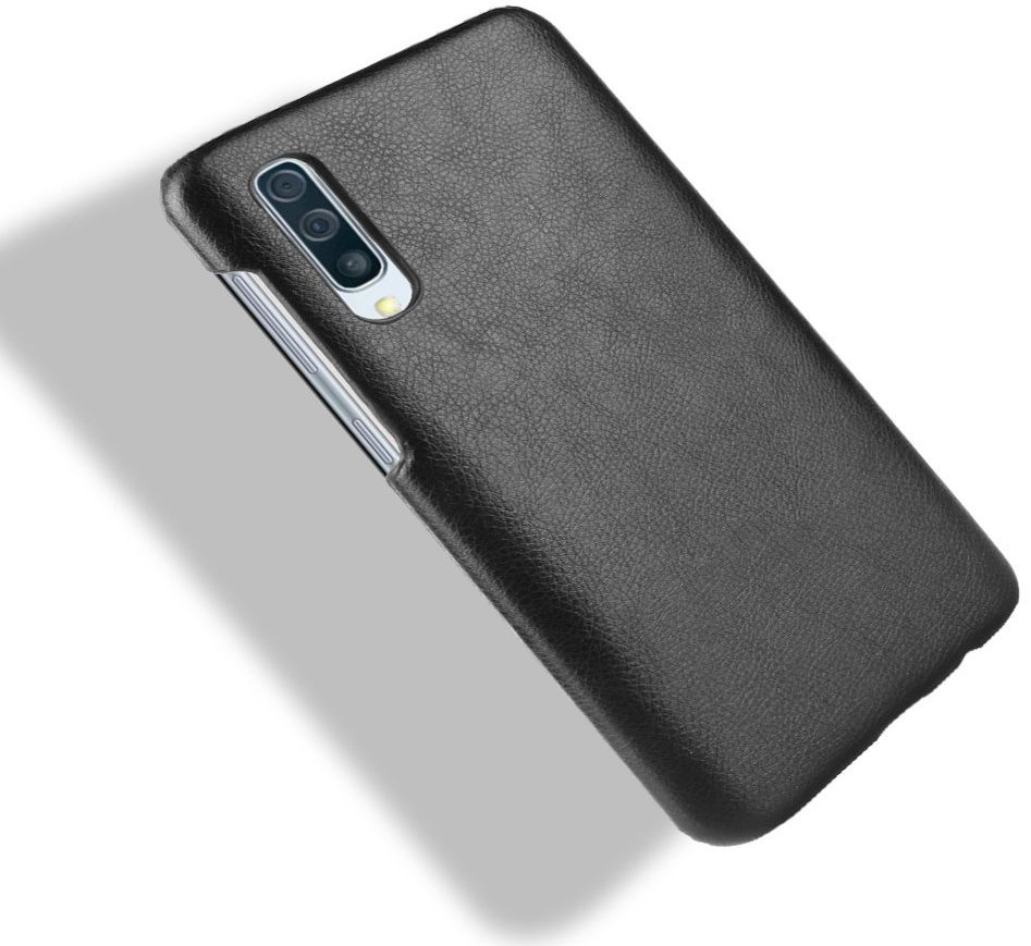 Samsung Galaxy A50 Hoesje met Kunstleer Coating Zwart afbeelding 4