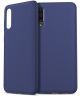 Samsung Galaxy A50 Hoesje Twill Slim Textuur Blauw