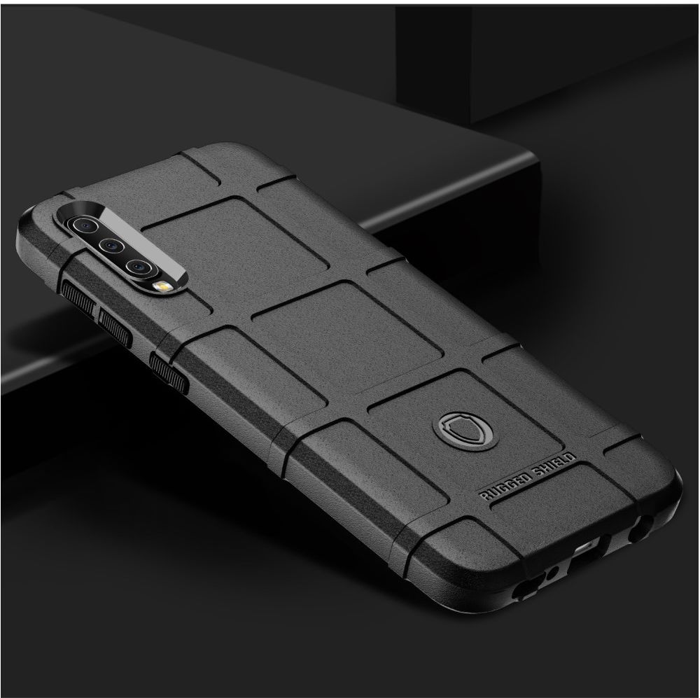 Samsung Galaxy A50 Back Cover Hoesje Shock Proof Rugged Shield Zwart afbeelding 2