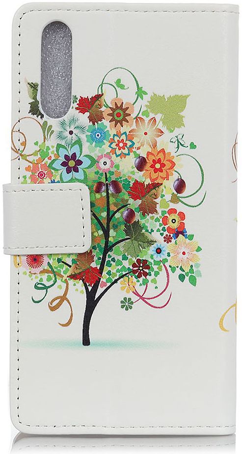 Samsung Galaxy A50 Wallet Print Book Case Hoesje Flowers Tree afbeelding 3