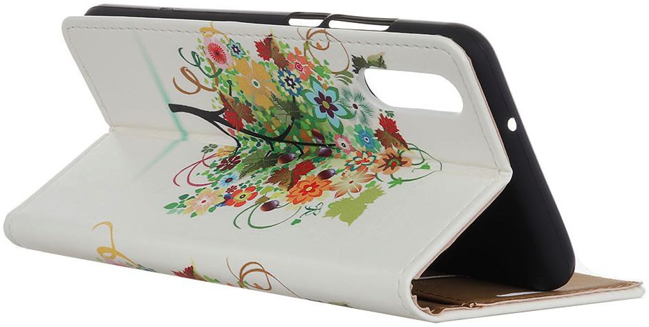 Samsung Galaxy A50 Wallet Print Book Case Hoesje Flowers Tree afbeelding 5