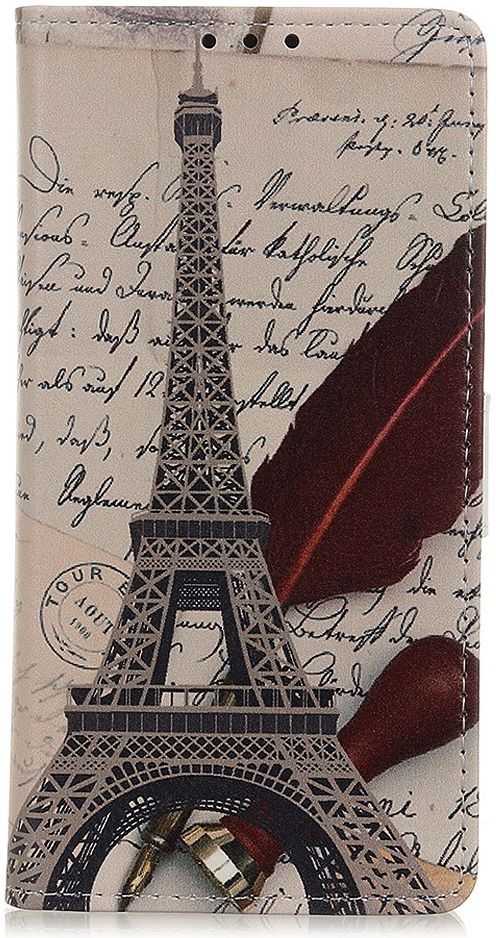 Samsung Galaxy A50 Book case Hoesje Wallet Kunstleer Print Eiffeltoren afbeelding 1