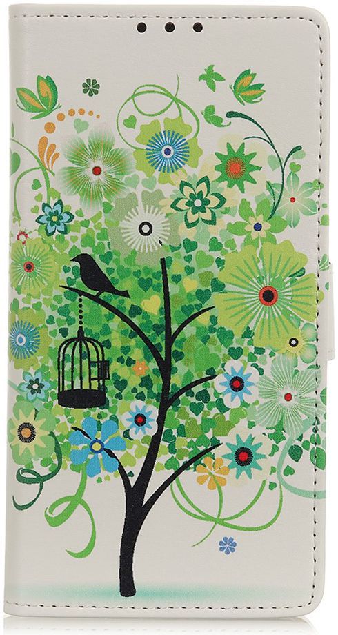 Samsung Galaxy A50 Book Case Hoesje Wallet Print Flower Tree afbeelding 1