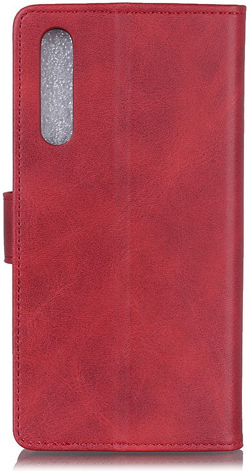 Samsung Galaxy A50 Book Case Hoesje Stand Wallet Kunst Leer Rood afbeelding 3