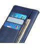 Samsung Galaxy A50 Book Case Hoesje Stand Wallet Kunst Leer Blauw