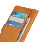 Samsung Galaxy A50 Book Case Hoesje Stand Wallet Kunst Leer Bruin
