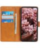 Samsung Galaxy A50 Book Case Hoesje Stand Wallet Kunst Leer Bruin