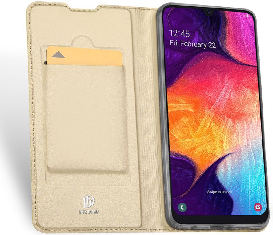 Dux Ducis Skin Pro Series Samsung Galaxy A50 Book Case Hoesje Goud afbeelding 1