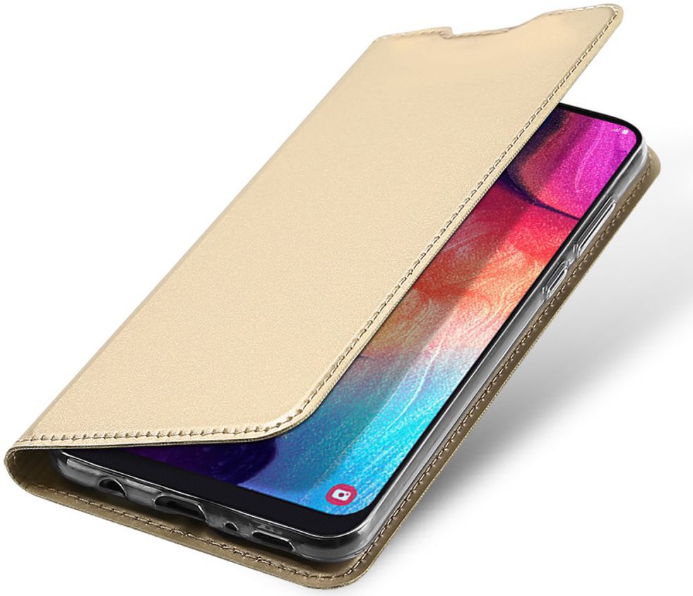 Dux Ducis Skin Pro Series Samsung Galaxy A50 Book Case Hoesje Goud afbeelding 4