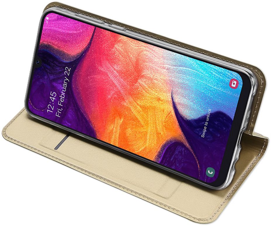 Dux Ducis Skin Pro Series Samsung Galaxy A50 Book Case Hoesje Goud afbeelding 5