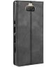 Sony Xperia 10 Plus Vintage Portemonnee Hoesje Zwart