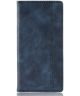 Sony Xperia 10 Plus Vintage Portemonnee Hoesje Blauw