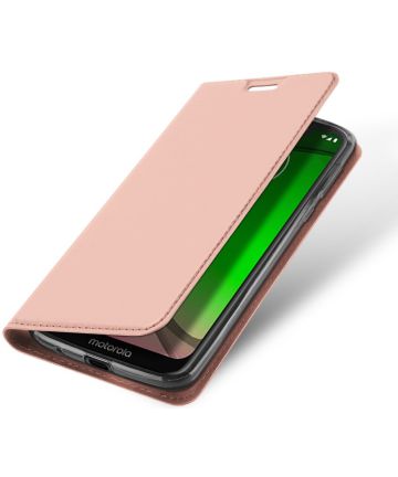 Dux Ducis Premium Book Case Motorola Moto G7 Play Hoesje Roze Hoesjes