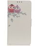 Samsung Galaxy A40 Lederen Portemonnee Hoesje met Little Owls Print