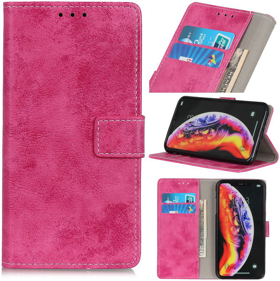 Samsung Galaxy A10 Vintage Portemonnee Hoesje Roze afbeelding 3