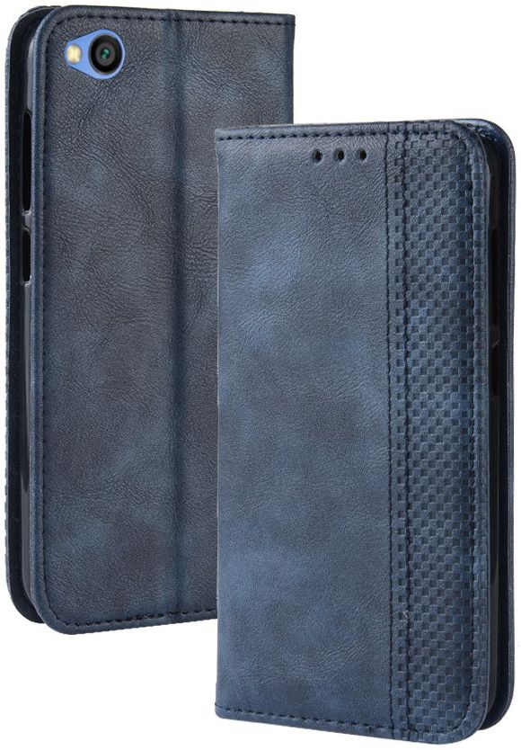 Redmi Go Vintage Portemonnee Hoesje Blauw afbeelding 3