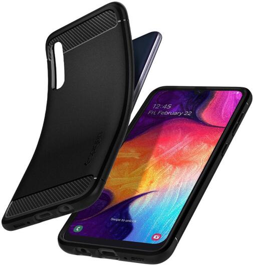 Spigen Rugged Armor Samsung Galaxy A50 Hoesje Matte Zwart afbeelding 4