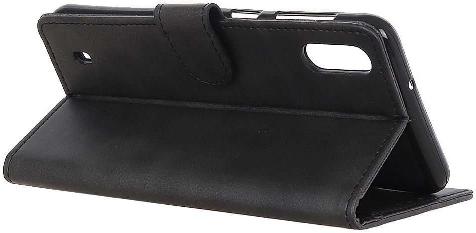 Samsung Galaxy A10 Hoesje Matte Portemonnee Book Case Zwart afbeelding 5