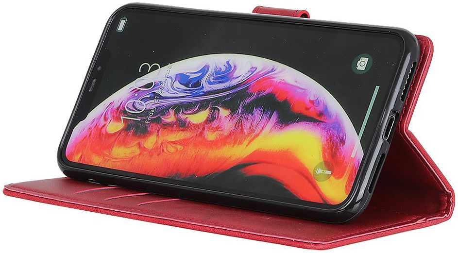 Samsung Galaxy A10 Matte Portemonnee Hoesje Rood afbeelding 6