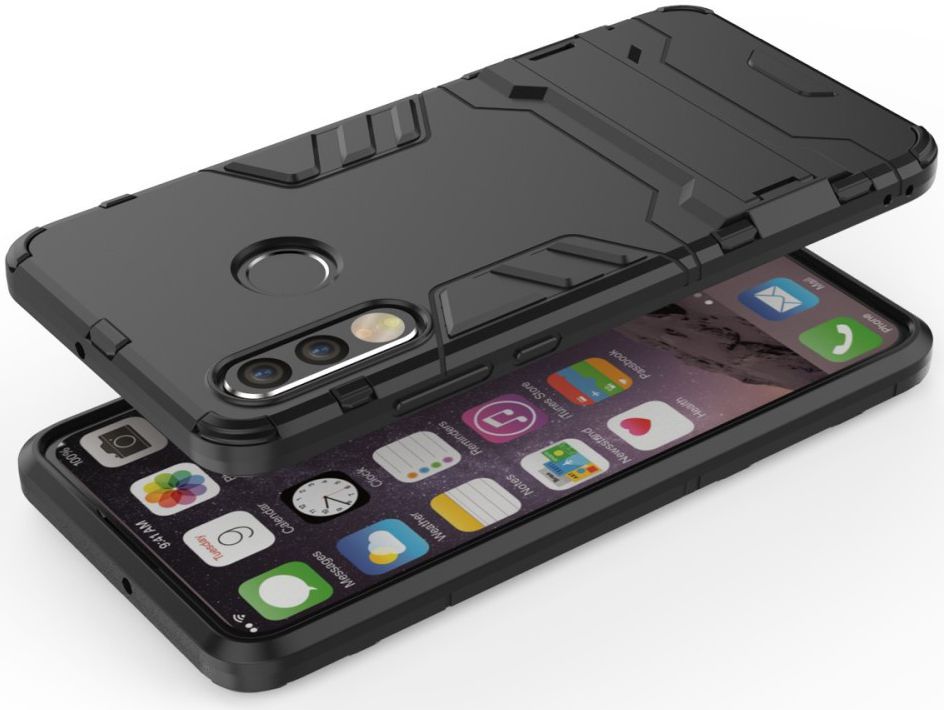 Huawei P30 Lite Hybride Kickstand Hoesje Zwart afbeelding 7