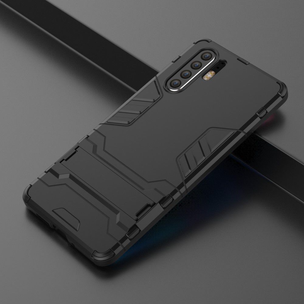 Huawei P30 Pro Hybride Kickstand Hoesje Zwart afbeelding 7