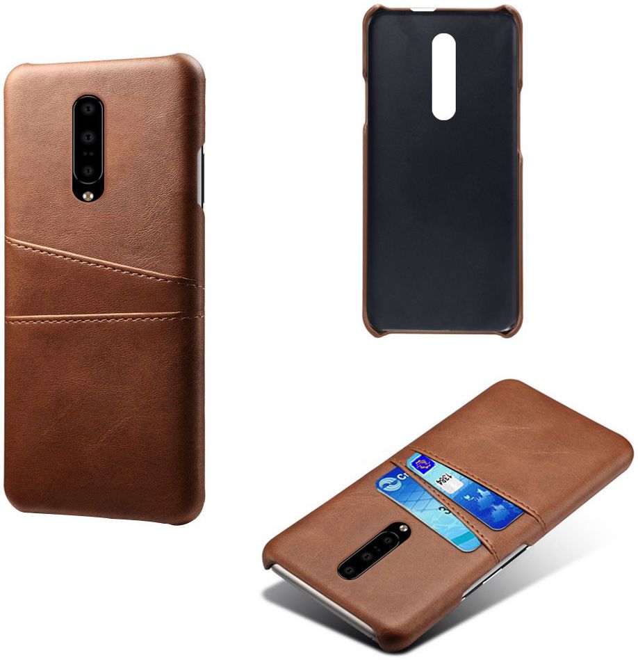 OnePlus 7 Pro Hoesje met Kaarthouder Bruin afbeelding 4