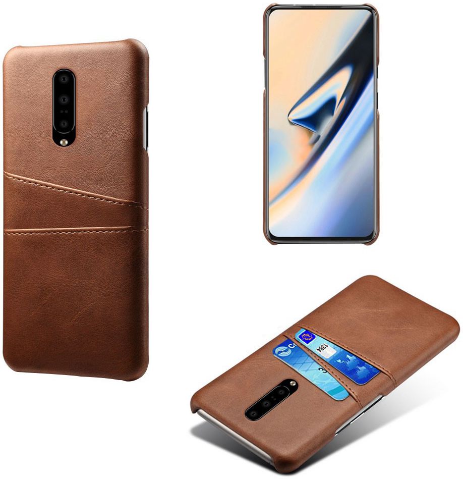 OnePlus 7 Pro Hoesje met Kaarthouder Bruin afbeelding 5