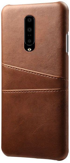 OnePlus 7 Pro Hoesje met Kaarthouder Bruin afbeelding 1