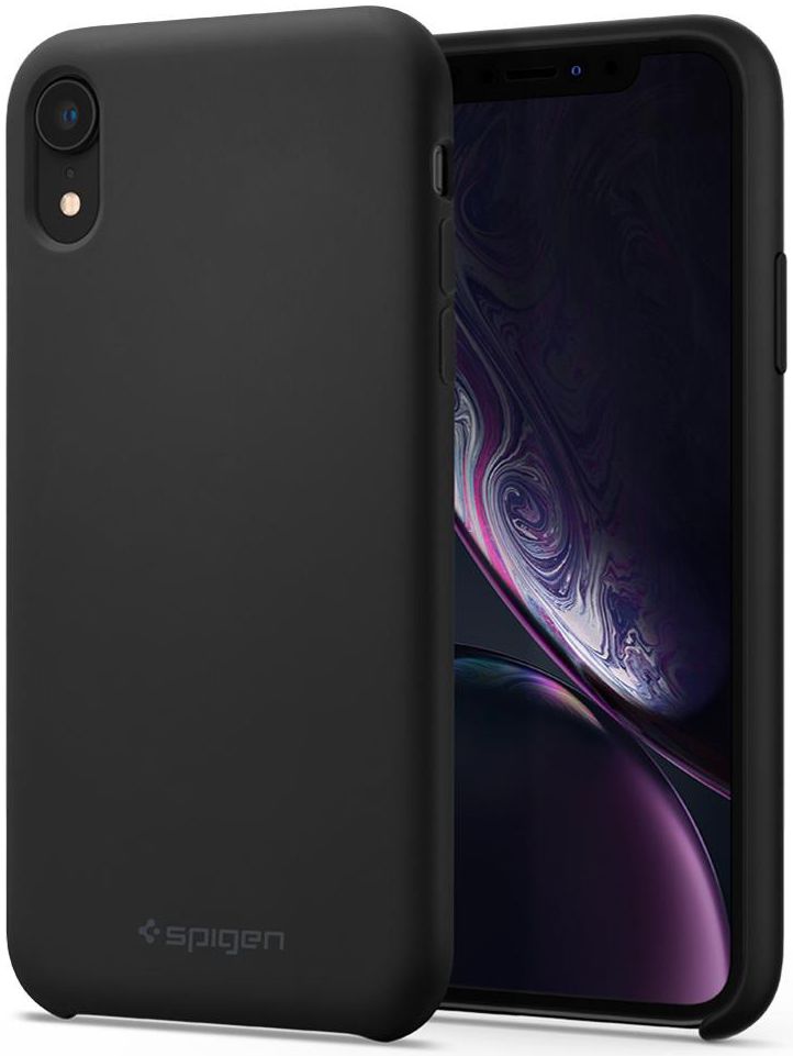 Spigen iPhone XR Case Silicone Fit Black afbeelding 1