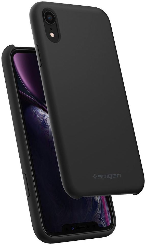 Spigen iPhone XR Case Silicone Fit Black afbeelding 3