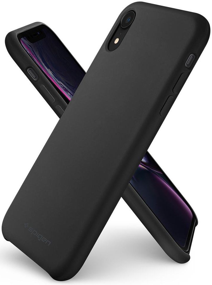 Spigen iPhone XR Case Silicone Fit Black afbeelding 4