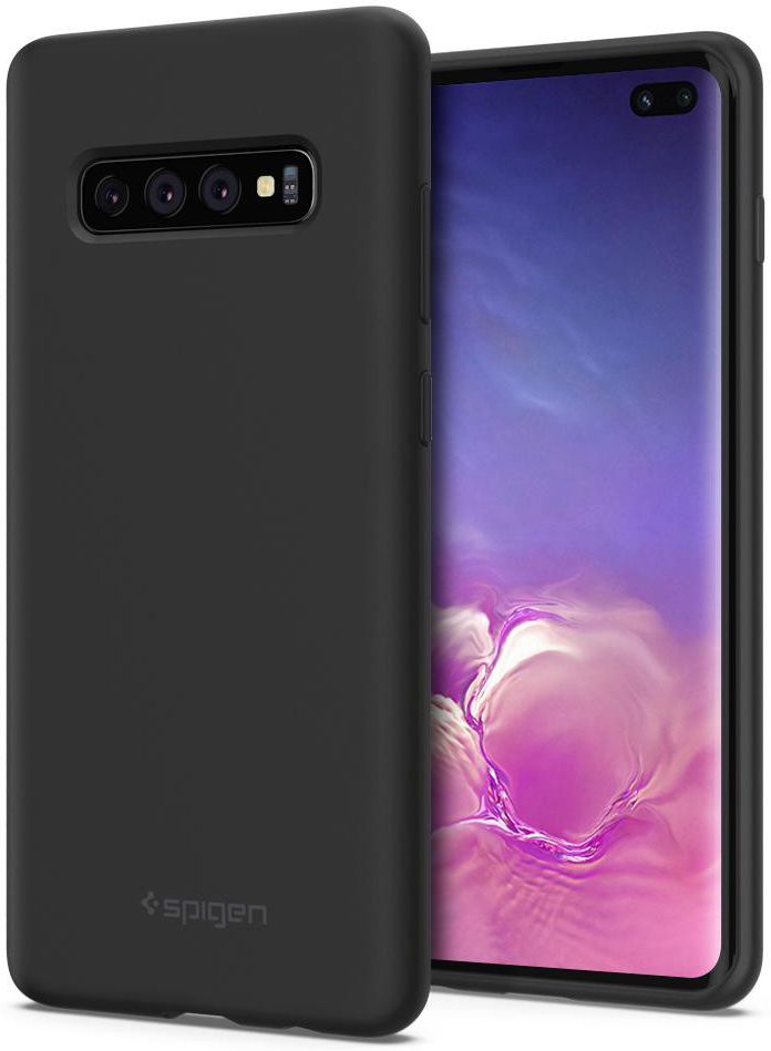 Spigen Samsung Galaxy S10 Plus Case Silicone Fit Black afbeelding 1