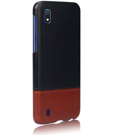 Samsung Galaxy A10 KSQ Bi-color Leren Hardcase Zwart Hoesjes