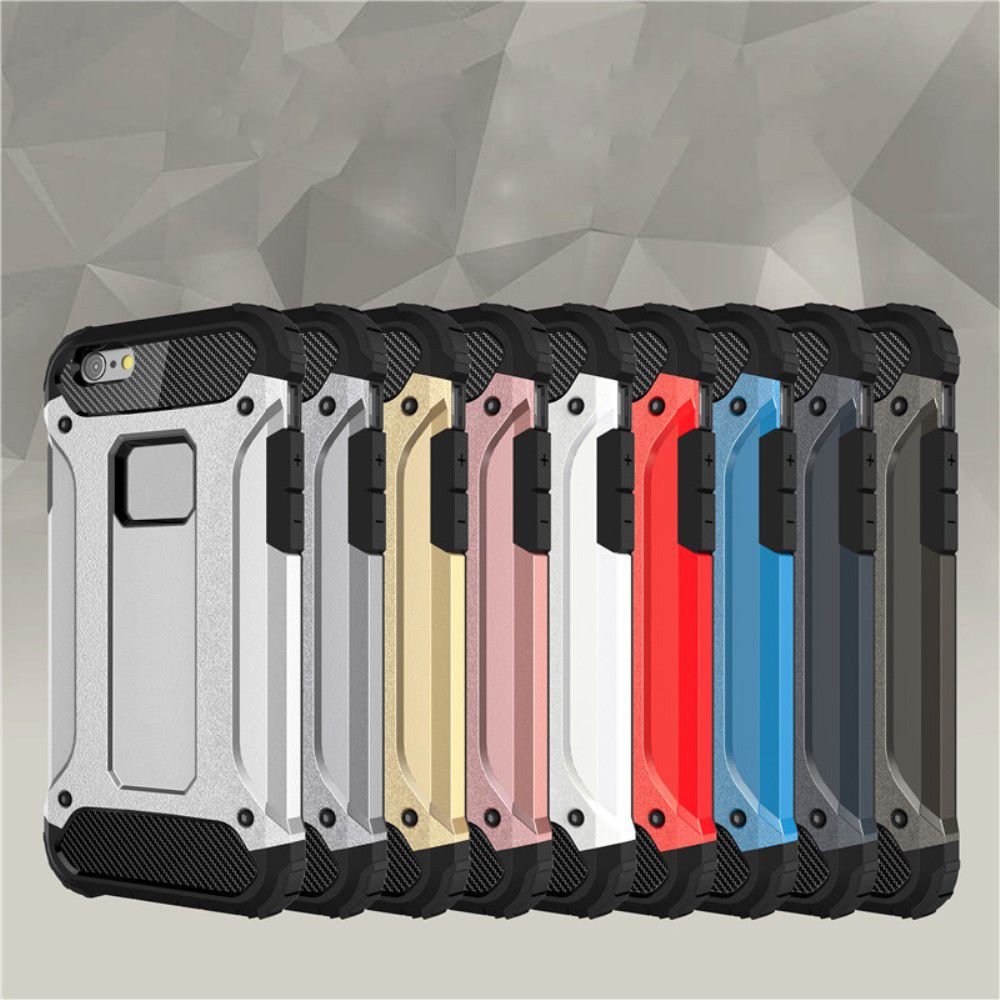 Apple IPhone 6/6S Hoesje Shock Proof Hybride Back Cover Rood afbeelding 2